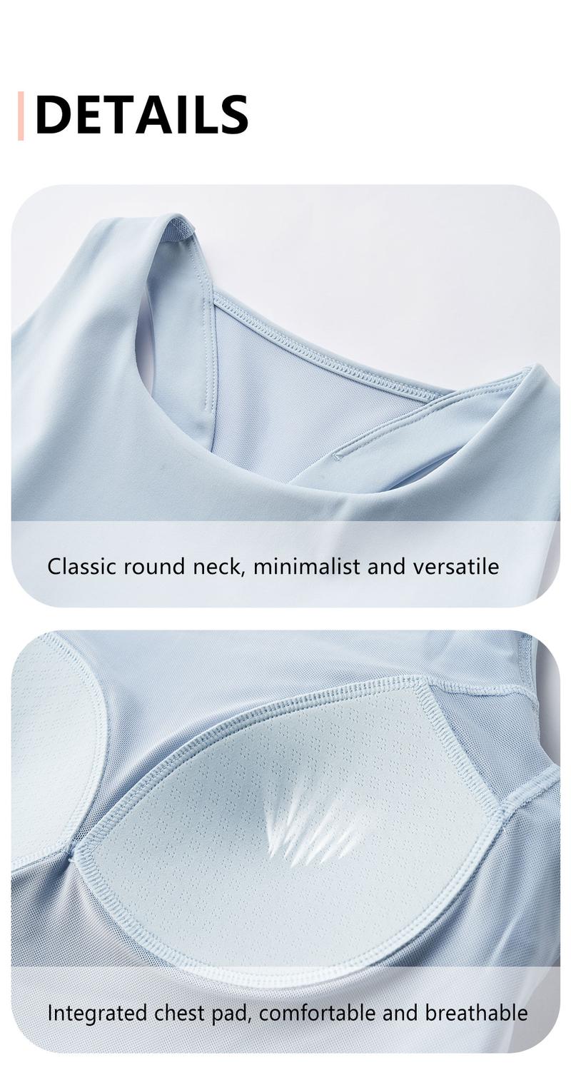Product Introduction of Women's Yoga Sports Underwear Fitness Outerwear Running Bra Comfortable Tank Top Without Steel Ring 17