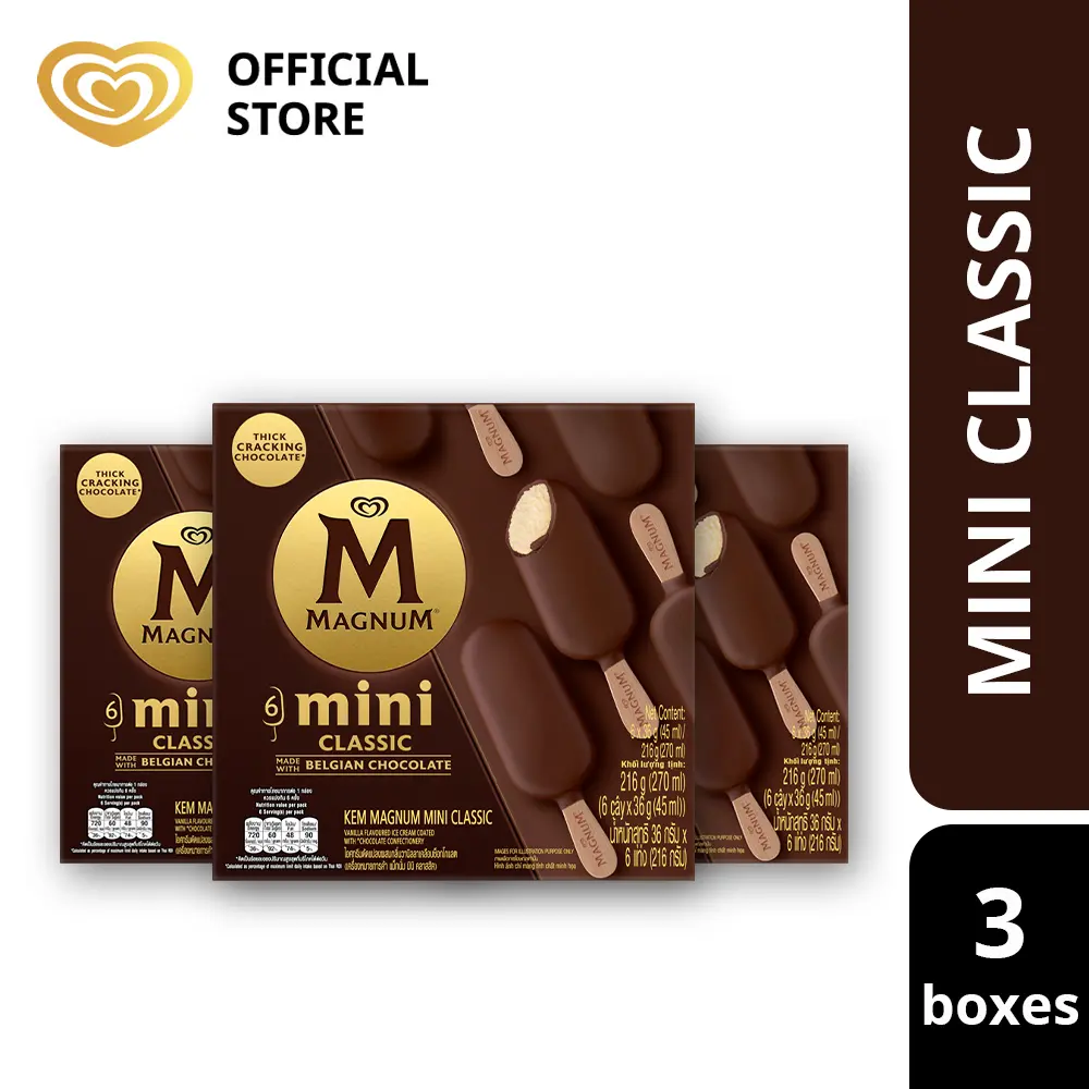 Magnum Mini Classic Ice Creams (3 Boxes) - KL / KLANG VALLEY DELIVERY ONLY