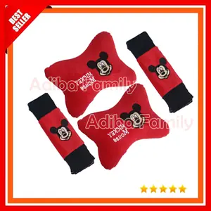Bantal Mobil Set Karakter - Paket Bantal Mobil - Bantal Leher Mobil Terbaik Car