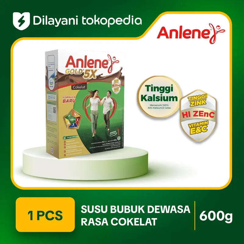 Anlene Gold 5X Susu Bubuk Dewasa 600g - Kuatkan Tulang, Sendi & Otot / Adult Milk Vanilla / Dairy Milk 2