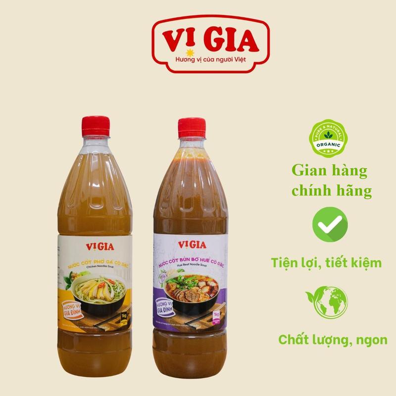 Combo 2 chai nước cốt Phở Gà - Bún Bò Huế 1kg, thơm ngon chuẩn vị, an toàn, tiết kiệm. Sản phẩm độc quyền của VỊ GiaFood Gia Vị Nước Sốt
