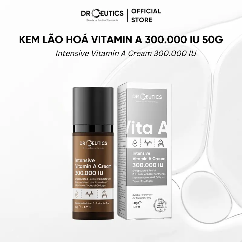 DRCEUTICS Kem Dưỡng Hỗ Trợ Căng Mịn Da Chứa Vitamin A Intensive Cream 300.000 IU (35g) 6