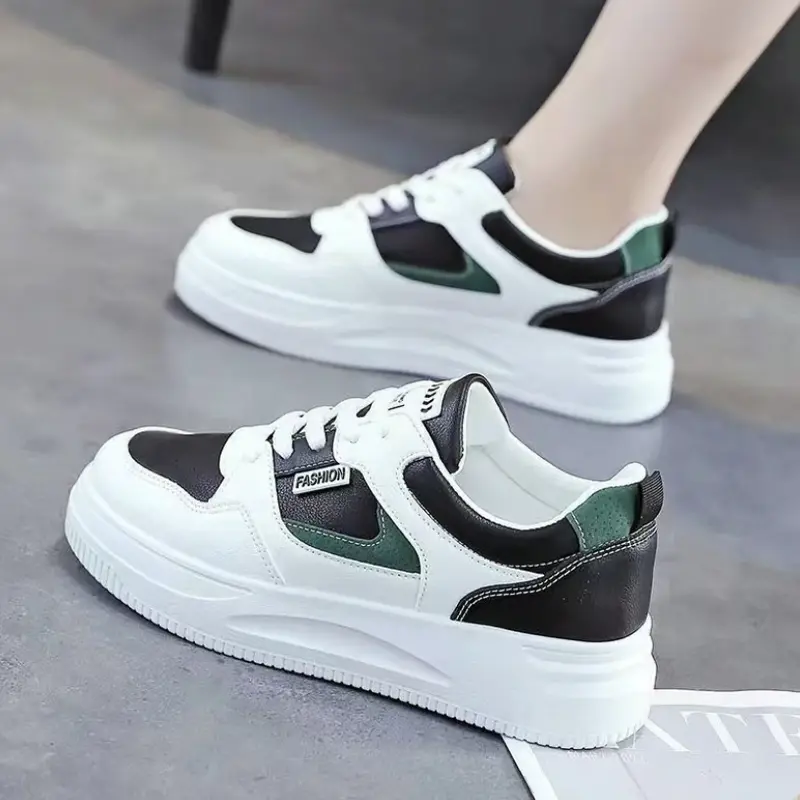 Giày Bệt Nữ Màu Trắng, Thời Trang Hàn Quốc, Giày Thể Thao Cao Su Thường Ngày Cho Nữ Sneaker Shoes 6