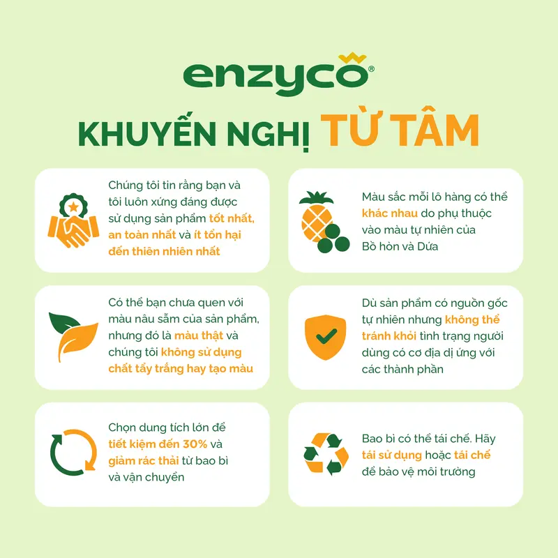 Nước rửa chén bát sinh học ENZYCO 4L - Chiết xuất Bồ hòn và Enzyme Dứa - Hương thơm từ Tinh Dầu Gừng Ta Tự Nhiên 8
