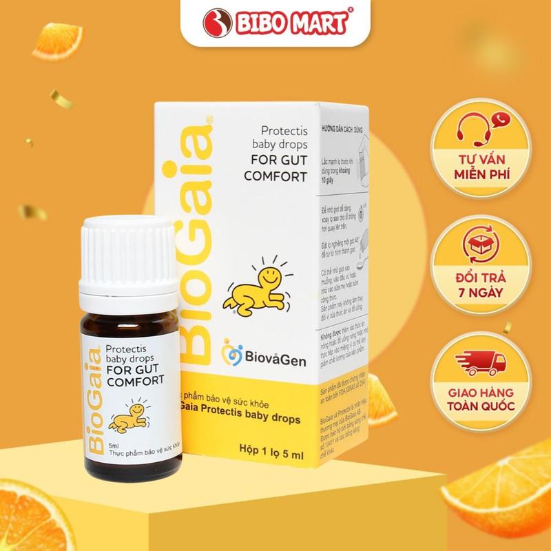  Men Vi Sinh BioGaia Protectis Drops Hỗ Trợ Tiêu Hóa Cho Bé Lọ 5ml - Bibomart 