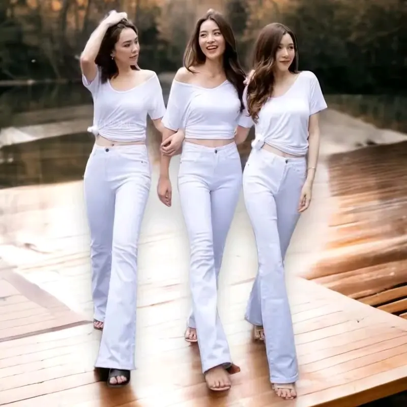 celana cutbray jeans premium warna putih 5