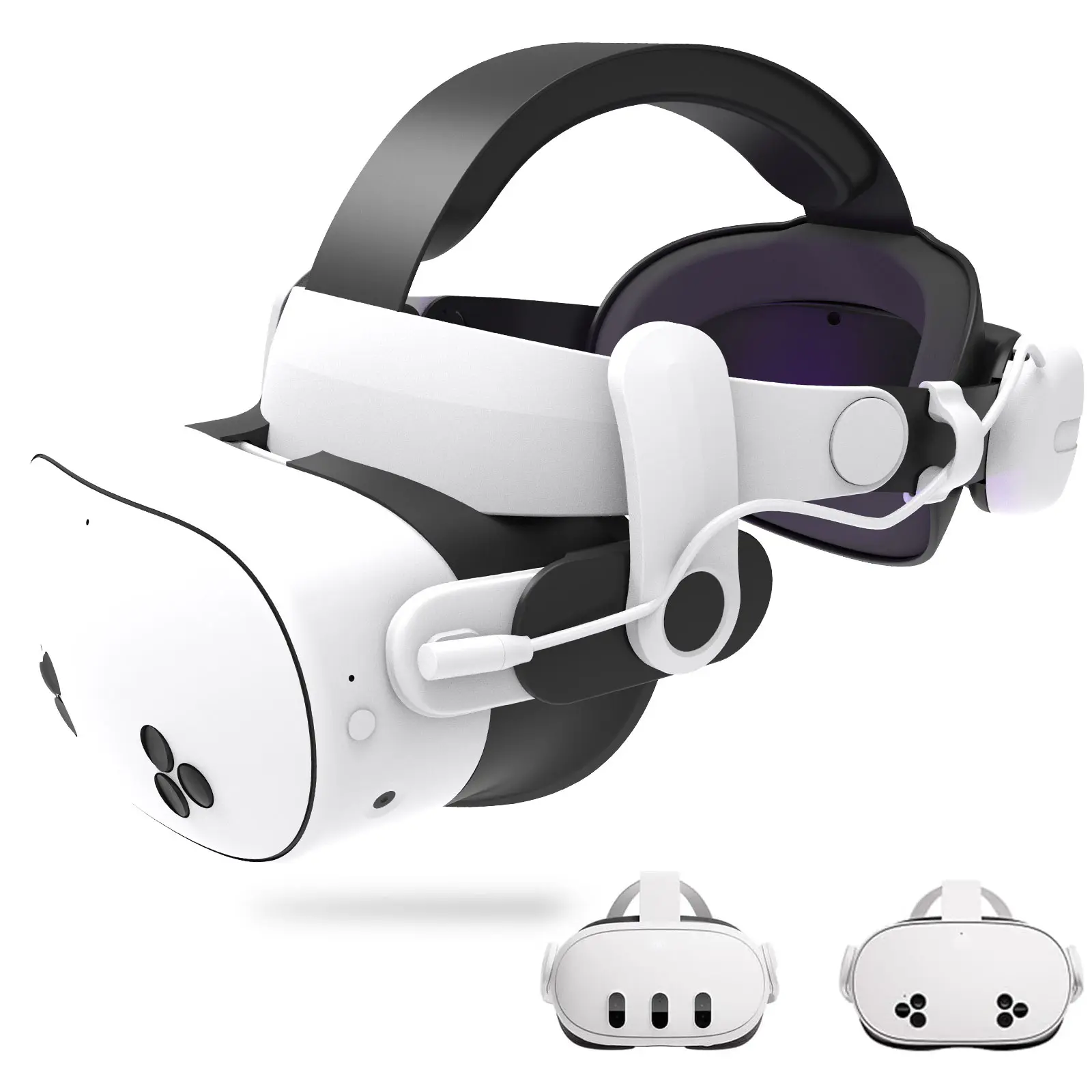 For Quest3S VR Headset 12000mAh Adjustable Charging Head Strap Elite Comfortable Accessory for Meta Quest3 Gaming Experience
