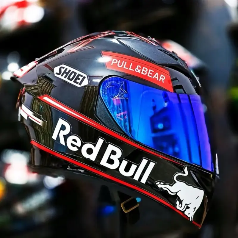 Mũ bảo hiểm fullface Royal M138B Helmet màu trơn va tem redbull  - 7