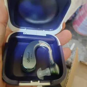 Taff Omicron Alat Bantu Dengar Hearing Aid Baterai Isi Ulang Biru BTE In-Ear Fleksibel Mode Volume Adjustable Baterai Tahan Lama JZ-1088F8