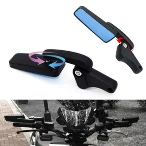 Spion Napoleon Retro Kotak Mini Fleksibel Universal Spion Kotak Mini Black Adjustable