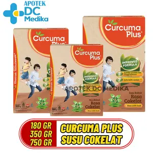 Curcuma plus susu coklat 180g, 350g, 750g, semua ukuran,  susu temulawak, curcuma plus milk, chocolate milk curcuma