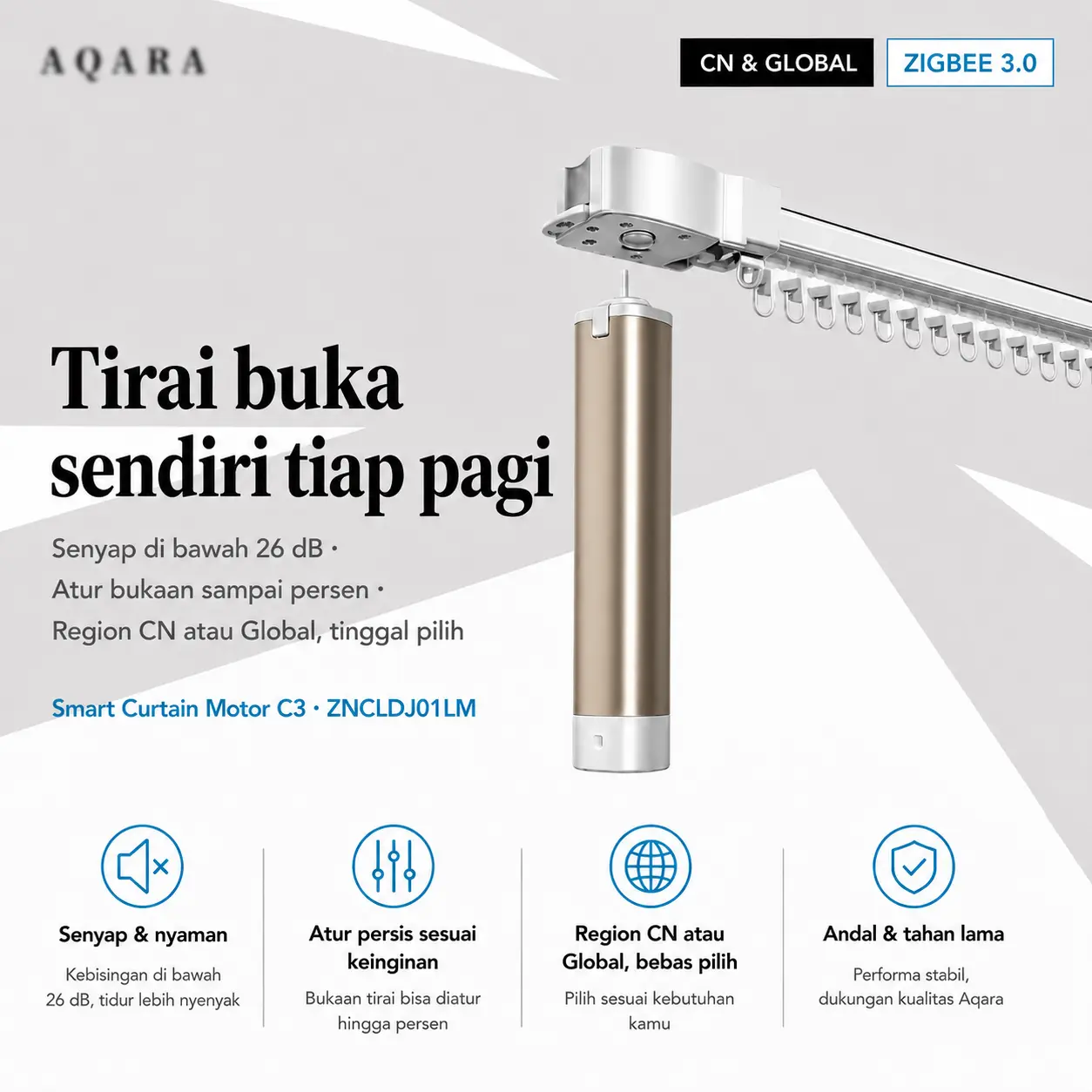 Motor Gorden Pintar Curtain Motor C3 - ZIGBEE (GLOBAL)