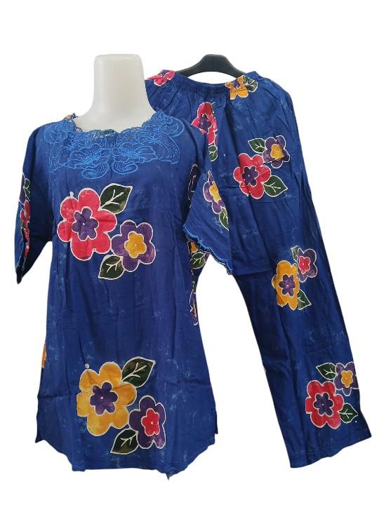 Product Introduction of SETELAN BORDIR DEWASA WANITA STANDAR Baju Celana Panjang Katun Motif Remaja 7