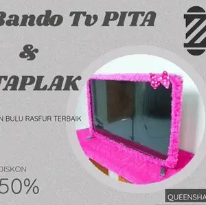 Promo Satu Set Bando Tv Pita 14-32inci + Taplak Meja Tv Bulu Rasfur Ukuran 100x50