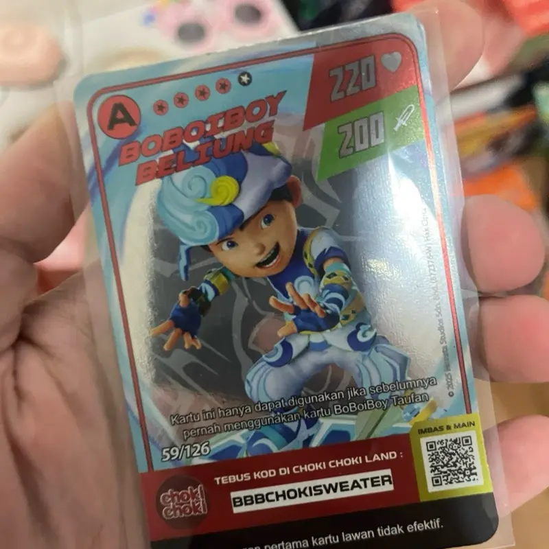 Kartu Boboiboy Choki-Choki Monsta Galaxy Card Hologram AR SATUAN Baru dan Aman untuk Koleksi Kartu Boboiboy Choki-Choki Monsta Galaxy Card Hologram AR SATUAN Baru dan Aman untuk Koleksi