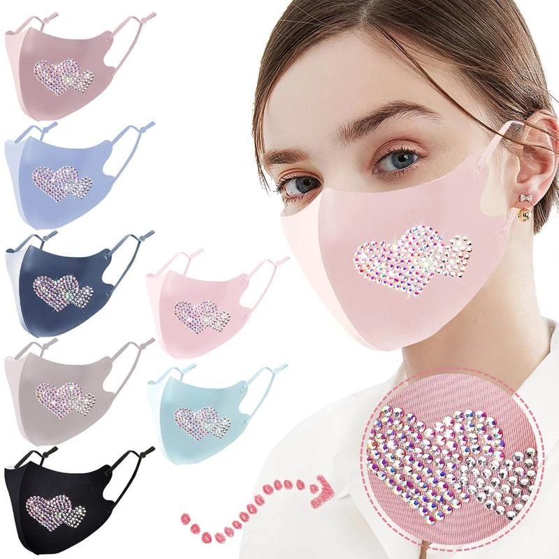 Mặt Nạ Thoáng Khí, Hàng Mới Về, Có Thể Giặt Được, Chống Tia UV, Làm Bằng Lụa Lạnh, Chống Bụi, Thân Thiện Với Làn Da, Thích Hợp Để Đi Xe Đạp, Dành Cho Phụ Nữ Và Nam Giới 1