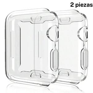 Set de 2 piezas TPU de cobertura completa, carcasa ultra delgada para reloj, resistente a caídas, protector de pantalla para Apple Watch 38/40/41/42/44/45/46/49mm, Series Ultra/SE/11-1.