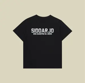 Kaos kota Sidoarjo T-shirt  Plesetan Kota Sidoarjo bahan katun combed adem lembut nyaman dipakai Hitam