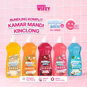 [Wifey Project Official - BUNDLING KOMPLIT KINCLONG] Sabun Pembersih Toilet Cegah Kerak & Spons Multifungsi- BUBBLY BATH 500ML| produk rumah tangga aman untuk anak & ampuh kamar mandi kinclong menuju ramadhan
