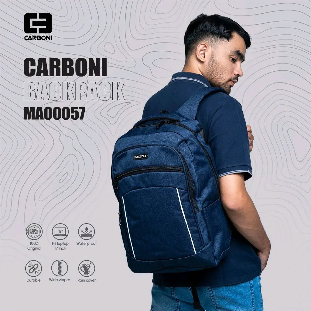 TAS RANSEL LAPTOP SEKOLAH CARBONI MA00057