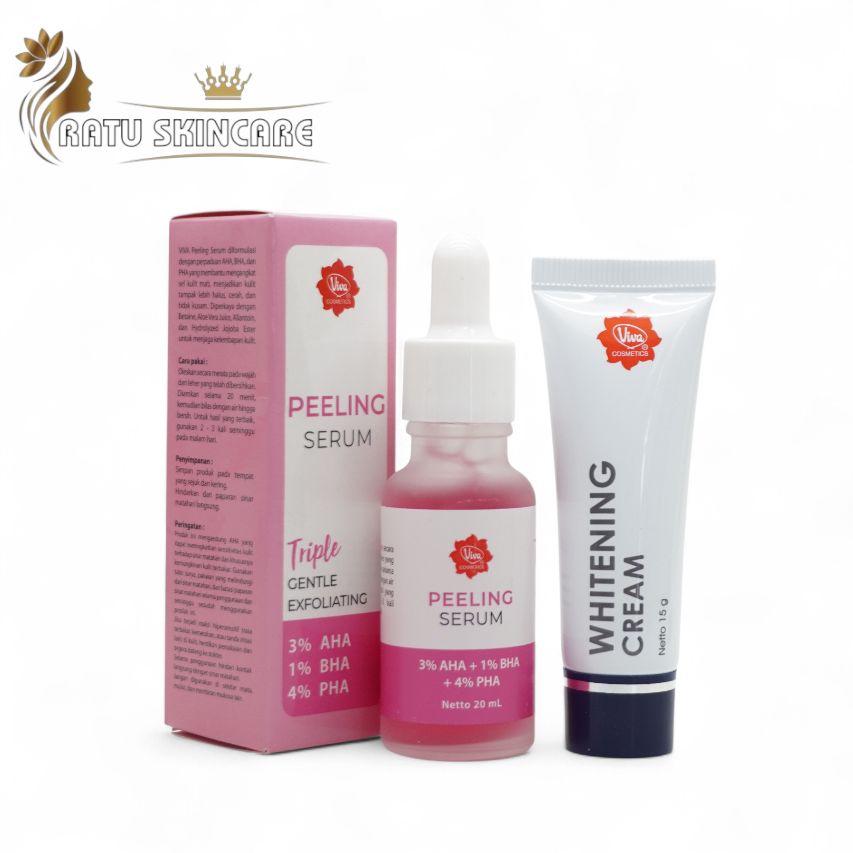 Paket Viva Peeling Serum 20ml dan Whitening Cream 15g ~ Nembersihkan Sel Kulit Mati ~ Membuat Kulit Lebih Cerah Halus Tidak Kusam Paket Viva Peeling Serum 20ml dan Whitening Cream 15g ~ Nembersihkan Sel Kulit Mati ~ Membuat Kulit Lebih Cerah Halus Tidak Kusam