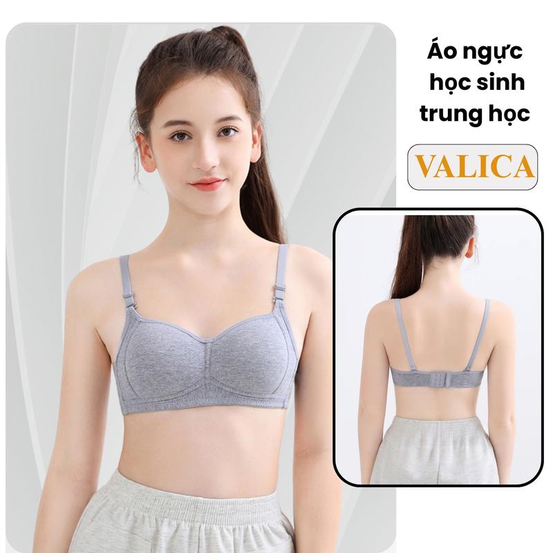  Top Áo ngực nữ không gọng - Áo lót nữ mút mỏng chất cotton mềm mịn không cộm VALICA A838 Bra Cúp Ngực Women giặt bằng nước lạnh 
