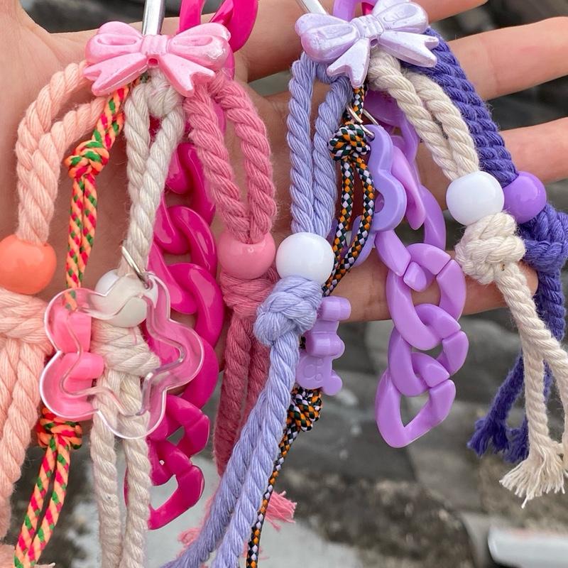 Aksesoris Gantungan Tas Wanita Couple Pita Sekolah Bag Charm Lucu Aesthetic Murah 6
