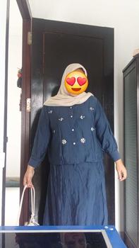 Product Review of CLARA One Set Wanita Payet Mewah Linen Setelan Atasan Rok Kekinian from C**👸 0