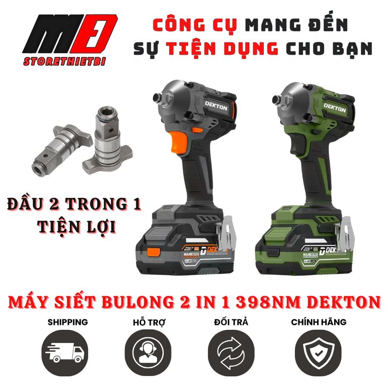 Máy Siết Bulong 2 Trong 1 Dekton 398Nm M21-IW398PLUS  Chuẩn 1 2"  