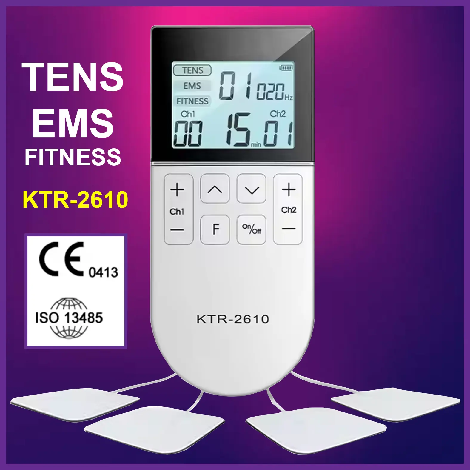 KTR-2610 Bio Therapy Fisioterapi - Rangsangan Saraf & Otot Listrik Transkutan | TENS | EMS | FITNESS