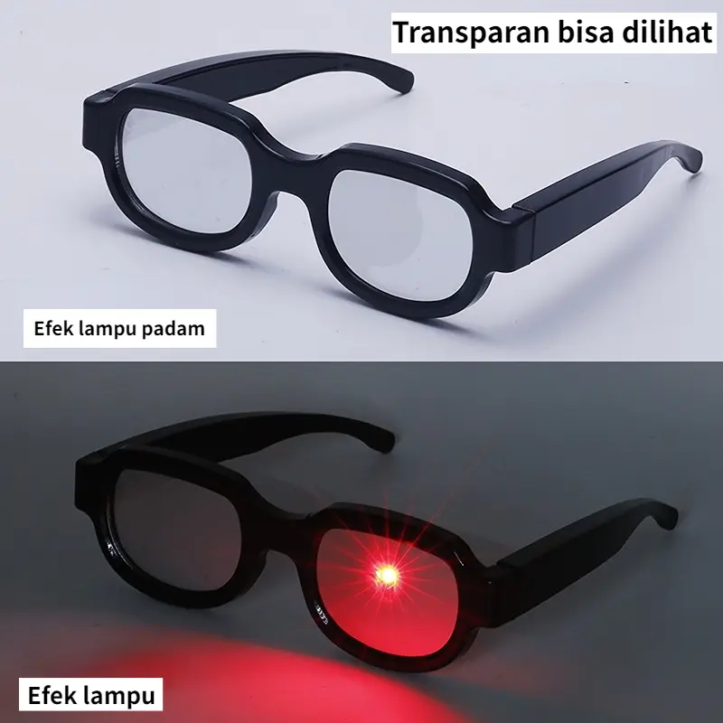 Coglorn Kacamata Conan Led Nyala Efek Khusus Bercahaya Luminescent Kacamata Berkilauan Technology 6