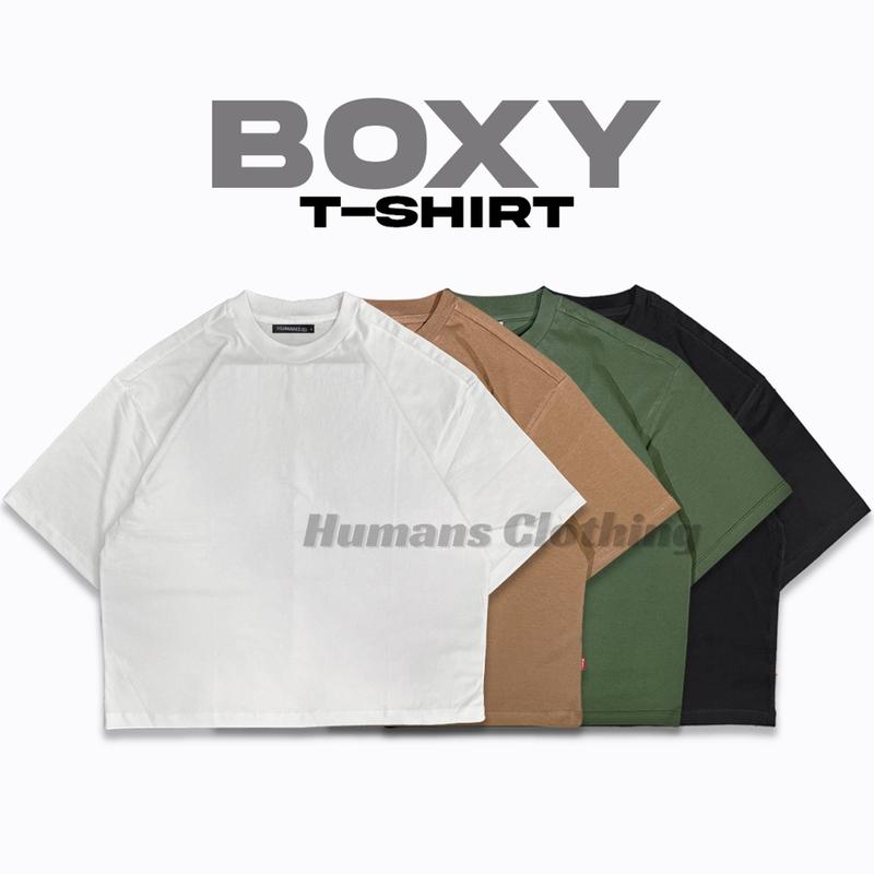 Boxy Shit HUMANS BOXY FIT TEE KAOS OVERSIZE BAJU POLOS BOXY COTTON COMBED - Shop ...