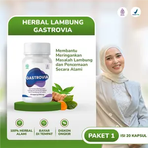 Gastrovia - Suplemen Herbal BPOM dan Halal untuk Kenyamanan Lambung isi 20 Kapsul