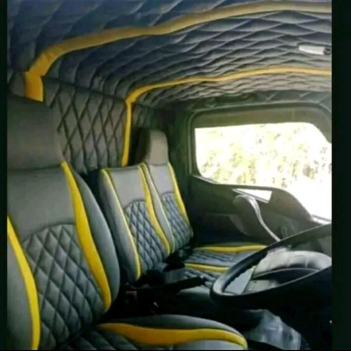 sarung jok cover jok mobil truk canter ful busa desain simpel dan elegan Car kendaraan mudah di pasang 3