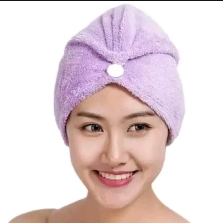 handuk keramas microfiber berkancing 0