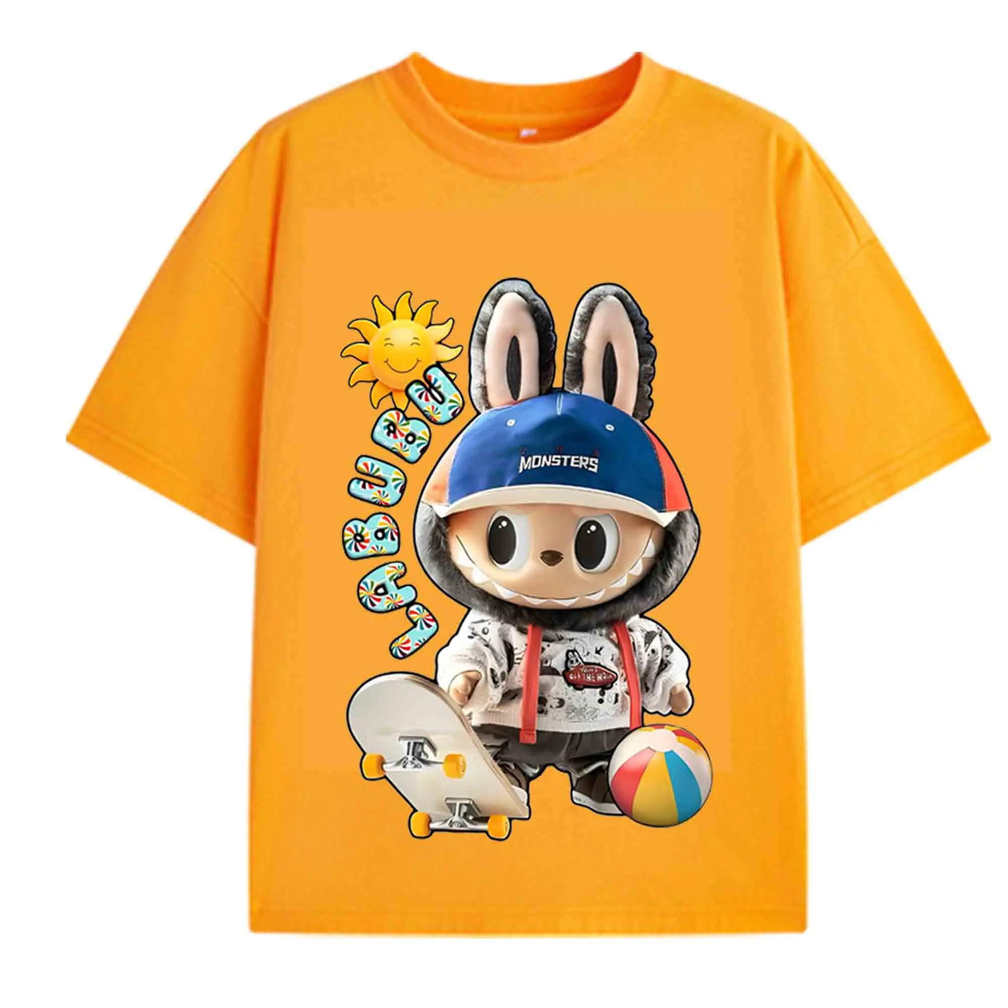 KAOS ANAK LAKI-LAKI MOTIF LABUBU SKATE BOARD DAN ROCK STAR