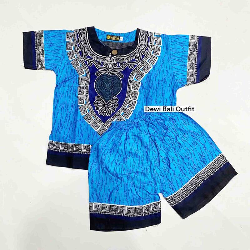 Dewi Bali - Setelan Etnik Anak Batik Thailand Warna - Laki-laki dan Perempuan - Usia 1-8 Tahun - Katun Adem - Fashion 3