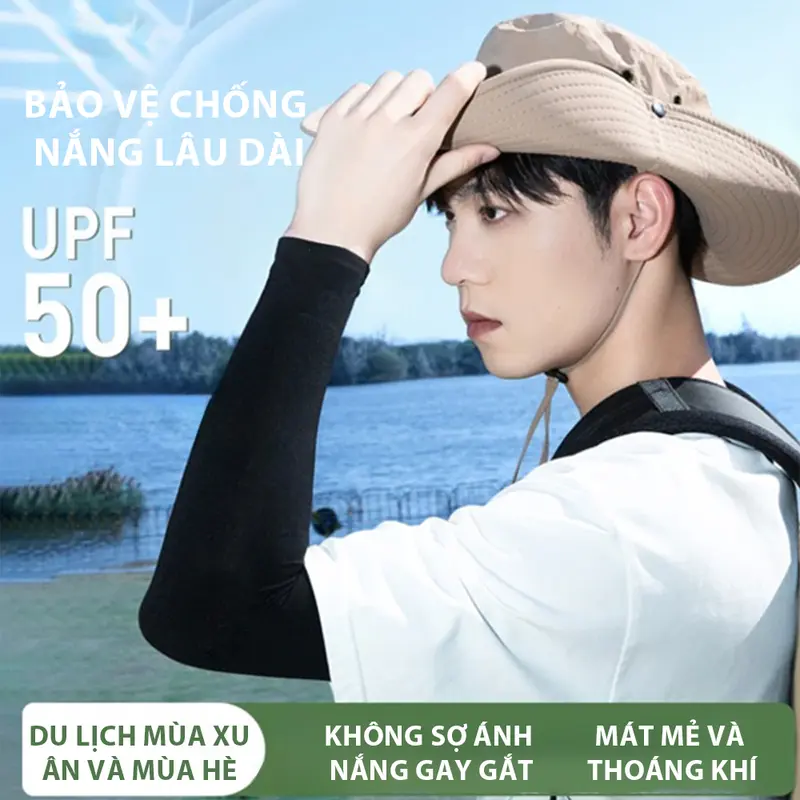 【2 Đôi】 Tay Áo Chống Nắng Chống Tia UV UPF50+ - Tay chống nắng đa - Dùng Ngoài Trời - Soloever Hàn Quốc - Unisex - Bao Tay - Phù Hợp Đạp Xe 3