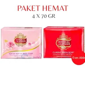 (PAKET HEMAT) IMPERIAL LEATHER BAR SOAP 70 GR X 4