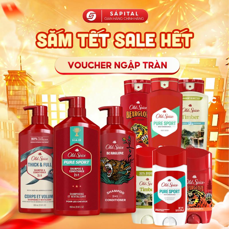  CHÍNH HÃNG  COMBO Old Spice Sản Phẩm Dầu gội Sữa tắm Lăn Khử Mùi - Đủ Mùi Hương - Nhập khẩu Mỹ 