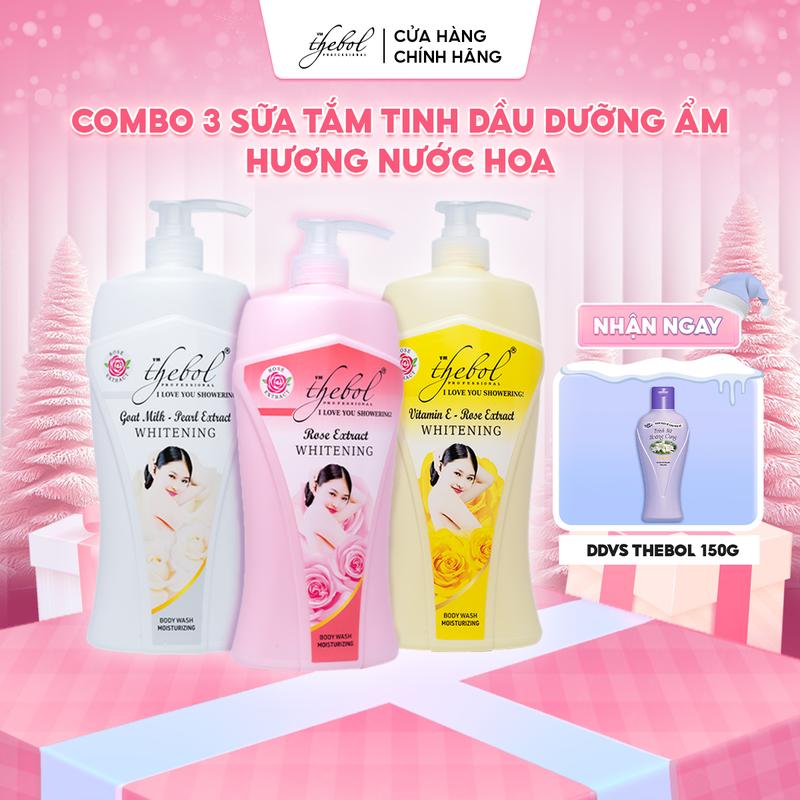 KÈM QUÀ TẶNG Sữa tắm nước hoa Thebol tinh chất hoa hồng dưỡng Body lưu hương thơm lâu an toàn dịu nhẹ