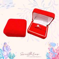 Gambar Kotak CincinBludru Merah Hitam Biru | Black Red & Blue Velvet Ring Box - Merah dari Sweetforus Kab. Blitar 2 Tokopedia