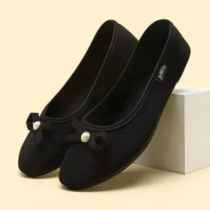 Jifffly Sepatu Ballet Wanita dari Karet, Tersedia dalam Ukuran 37-40, Desain Elegan dengan Pita Cantik