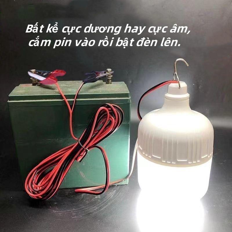 Bóng đèn led 12v kẹp bình ắc quy 30w – 40w loại tốt Đèn có dây và kẹp,Dây điện Chiều dài 3M.Đèn xe máy, đèn xe hơi