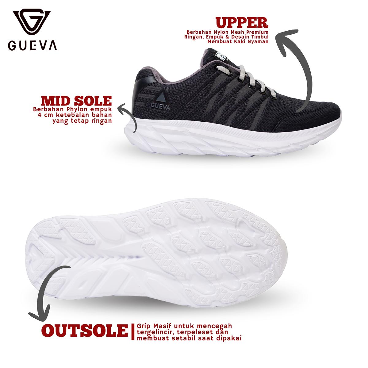 GUEVA Sepatu Original Sneaker Sekolah Olahraga Sport Running Phylon Empuk dan Ringan Berkualitas Premium Pria dan Wanita Sepatu Jogging Hitam Navy Abu Abu Outdoor Laki Laki dan Perempuan GUEVA Sepatu Original Sneaker Sekolah Olahraga Sport Running Phylon Empuk dan Ringan Berkualitas Premium Pria dan Wanita Sepatu Jogging Hitam Navy Abu Abu Outdoor Laki Laki dan Perempuan