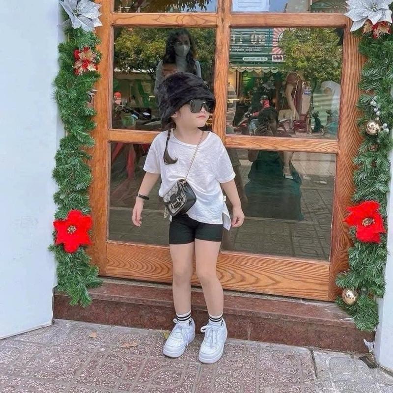 Combo 5 quần legging đùi cho bé gái size 8-15kg 0