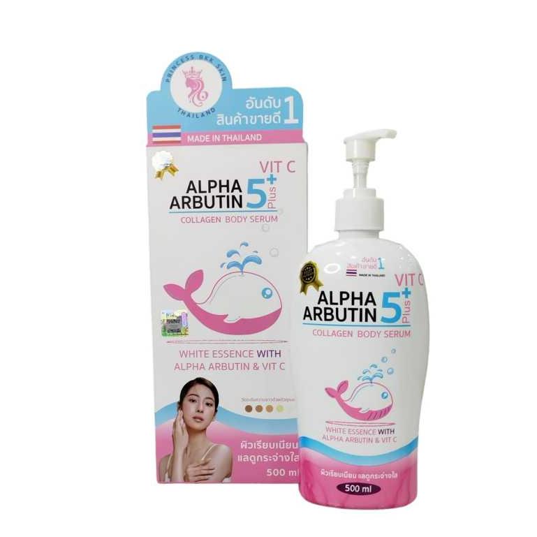  Sữa Dưỡng Thể Alpha Arbutin 5 Plus VIT C  Princess BKK Skin Collagen Body Serum 500ml Làm Đẹp Da Women 