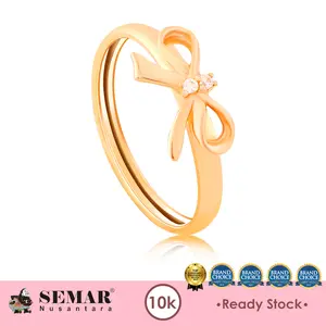 Cincin Emas Nara Coquette Ribbon Gold 10K Semar Nusantara