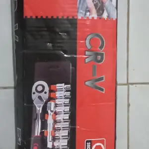 8-24mm Kunci Set Socket 12pcs /1/2 in Kunci Sok Wrench Rachet alat perkakas lengkap motor Rachet Handle Multifungsi kunci 1 set/ Bahan Chrome Vanadium