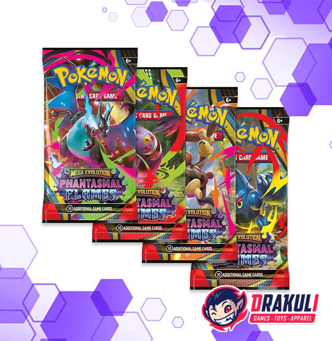 Gambar TCG Pokemon ME02 Mega Evolution - Phantasmal Flames Booster Pack (English) dari Drakuli Games Store Kota Administrasi Jakarta Pusat Tokopedia